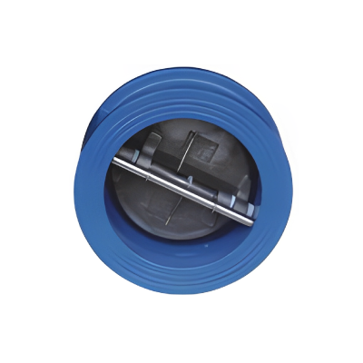 Válvula check de doble plato tipo wafer VANE de 6 pulgadas en cuerpo azul GG40 con disco inoxidable